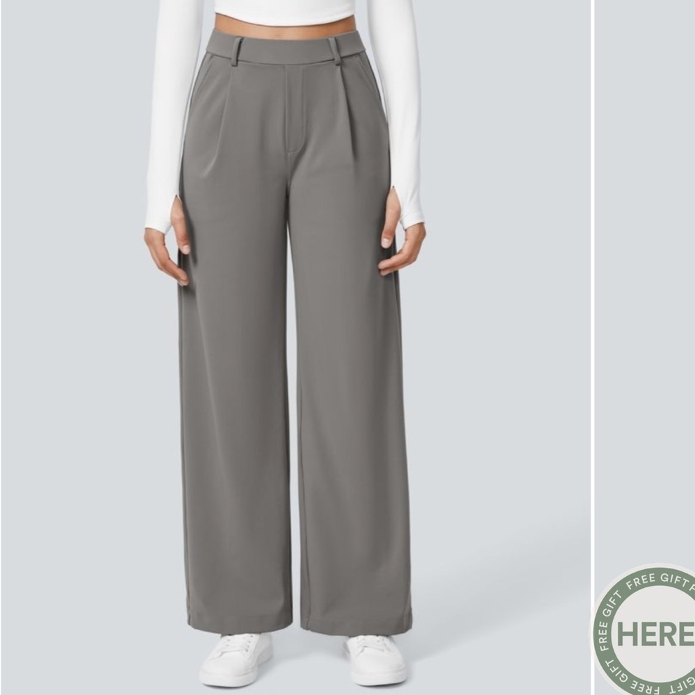 Halara Flex™ High Waisted Pocket 
Work Pants size medium silence strom